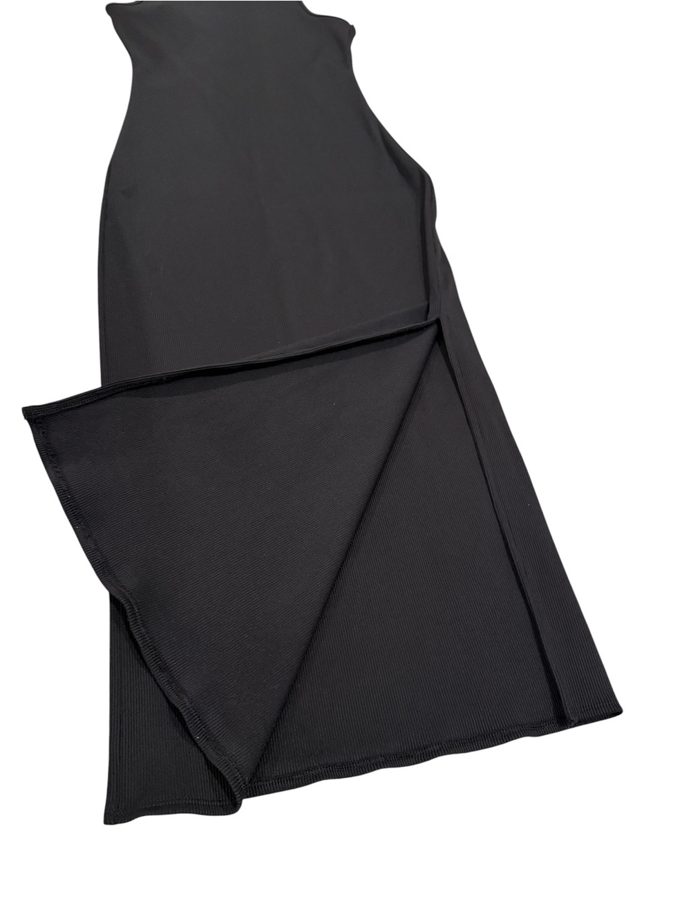 WHBM Forme Rib Sleeveless Midi Dress in Black - Picture 7 of 10